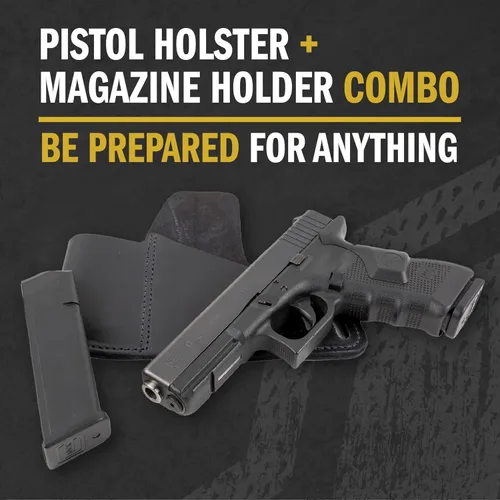 Miniatura 5 de Combo de funda de cuero para transporte cómodo y funda para cargador Hecho en EE. UU. Se adapta a Glock 17 19 22 23 32 33 Springfield XD & XDS