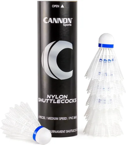 Cannon Sports Volantes de bádminton – Pájaros de bádminton de nailon de velocidad media – Volantes de plástico duradero para bádminton en interiores