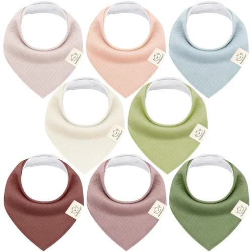 Miniatura 34 de KeaBabies - Juego de 8 baberos tipo bandana para bebés, niñas y niños - Baberos de algodón orgánico para babeo y dentición para recién nacidos