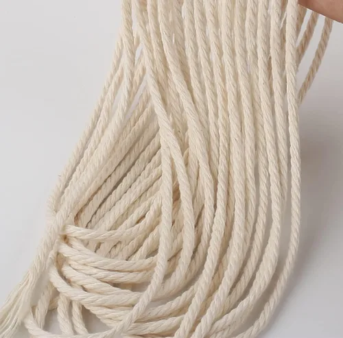 Miniatura 2 de Cuerda de macramé de algodón de 3 mm, 328 yardas, suministros de macramé de color natural, cuerda de algodón suave para colgar plantas, colgador