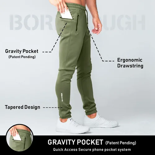 Miniatura 2 de Born Tough Pantalones deportivos ajustados para hombre, pantalones deportivos de entrenamiento para culturismo, gimnasio, pantalones de correr