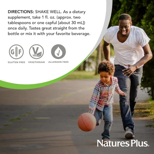 Miniatura 6 de Natures Plus Source of Life Gold - Multivitamínico líquido de 8 onzas, con vitaminas D3, B12 y K2, apoyo para la sangre, los huesos y el sistema