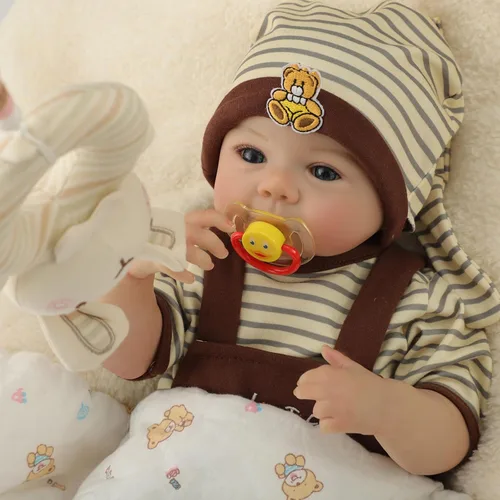 Miniatura 2 de Kdudgso Muñecas de bebé Reborn Niño 20" (51 cm), Muñeca de Bebé Realista que Parece Real Muñeca de Bebé Recién Nacido Sonriente, Cuerpo de Vinilo