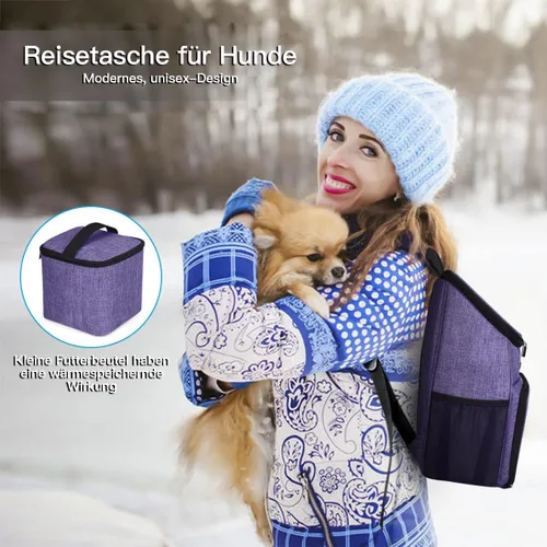 Miniatura 7 de BAGLHER Bolsa de viaje para perros, mochila de suministros para mascotas aprobada por aerolíneas, juego de accesorios de mochila de viaje