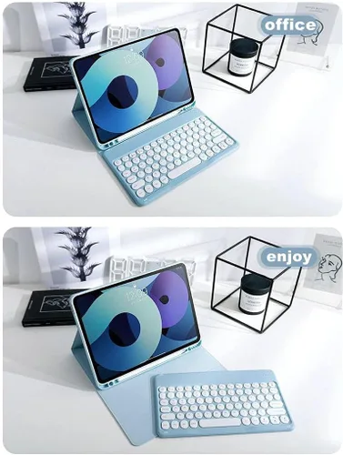 Miniatura 4 de Funda de teclado para Galaxy Tab S10 Plus/S9 FE Plus/S9 Plus (12.4 pulgadas), Galaxy Tab con combinación de teclado y mouse, funda magnética Azul