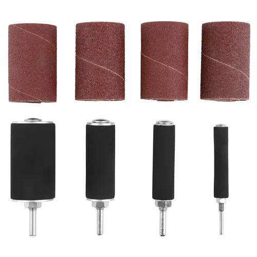 Miniatura 4 de Kit de tambor de lijado, juego de tambor de lijado de goma, juego de herramientas de lijadora de tambor de lijado de husillo, fundas de lijado