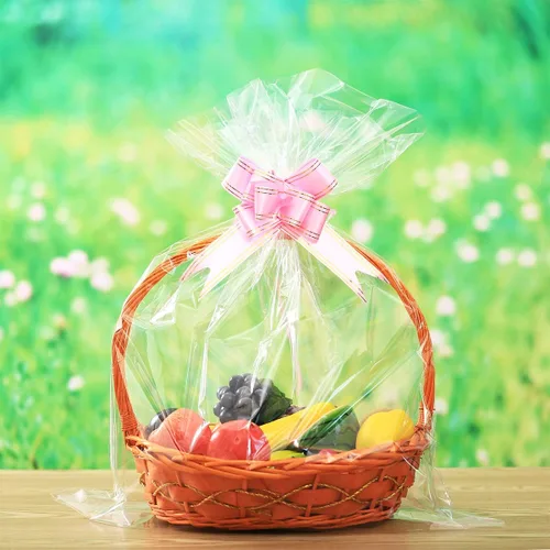 Miniatura 8 de Paquete de 25 bolsas grandes de celofán de 24 x 30 pulgadas, bolsas de plástico transparente extra grandes de 0.091 in de grosor para cesta