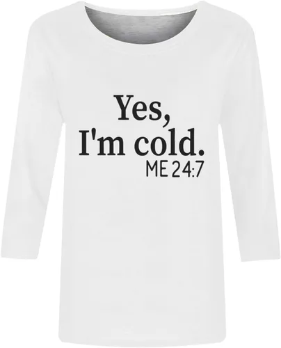 Miniatura 4 de Camisetas para mujer, verano, otoño, manga 34, cuello barco, ajuste holgado, camisetas largas para mujer, 2023 KQ