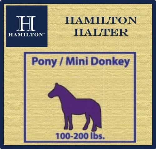Miniatura 3 de Hamilton Quality Horse Halter, nailon de triple capa de 3/4", correa ajustable para la barbilla, poni o mini burro, 100-200 libras, negro