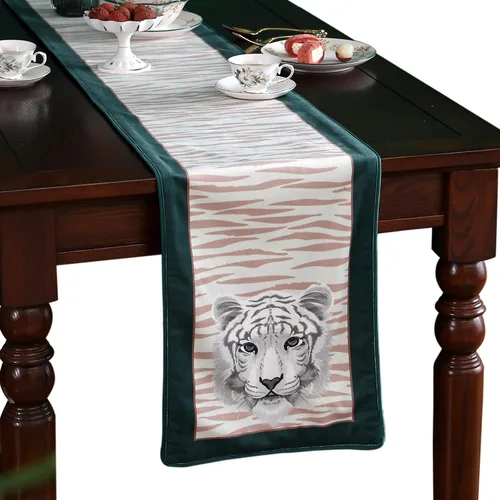 Miniatura 13 de patdrea Camino de mesa de terciopelo francés estilo granja para decoración del hogar, cocina, comedor, fiestas, cenas familiares, boda 12"*63