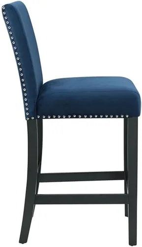 Miniatura 9 de New Classic Furniture Celeste - Juego de encimera redonda de mármol sintético de 5 piezas con 1 mesa y 4 sillas, 42 pulgadas, color azul