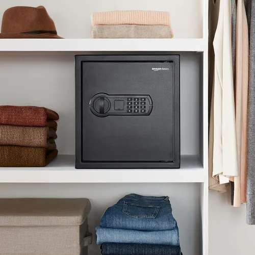Miniatura 6 de Amazon Basics Caja fuerte electrónica de seguridad para el hogar de acero con bloqueo de teclado programable para documentos, joyas, objetos