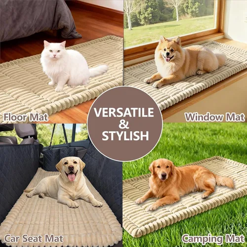 Miniatura 6 de Funda para sofá para perros lavable, fundas para sofá de 3 cojines no deslizantes, duraderas y peludas, funda para sofá apta para mascotas