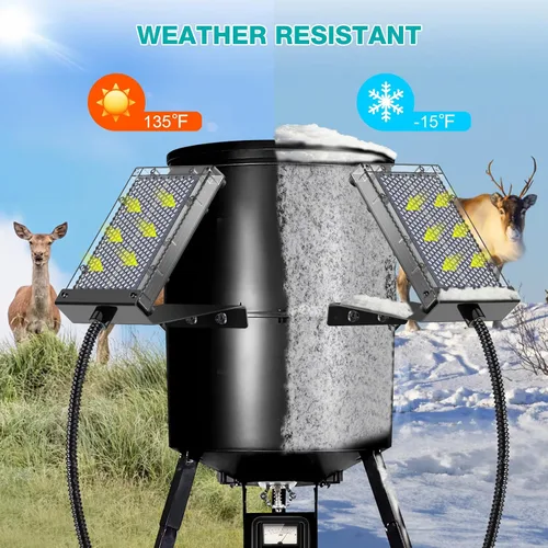 Miniatura 5 de Panel solar para comedero de ciervos, panel solar de 6 V, alimentador de caza al aire libre, impermeable, cargador de batería de energía solar de 6