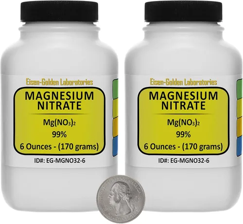 Miniatura 8 de Nitrato de magnesio [Mg (NO3)2] 99% USP Polvo de grado alimenticio 1.1 Lb en tres botellas