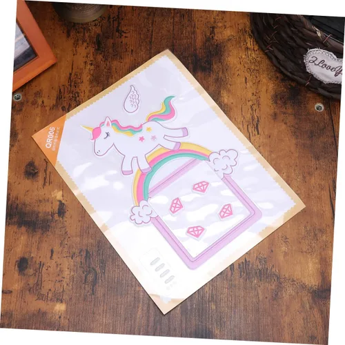 Miniatura 4 de Decoración de pared con imágenes de unicornio, calcomanía de pared luminosa, diseño creativo de unicornio para fiesta en casa