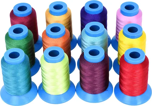 Miniatura 269 de Mandala Crafts - Hilo de nailon para coser cuero, tapicería, mezclilla y para trenzar el pelo; resistente, 1500 yardas, tamaño 69 T70 Marrón
