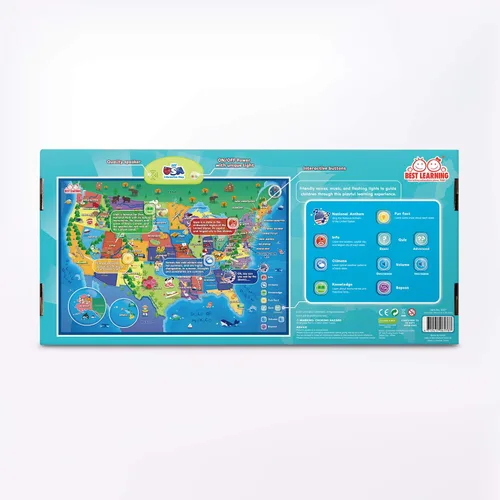 Miniatura 9 de BEST LEARNING i-Poster My USA Interactive Map – Juguete educativo inteligente para niños o niñas de 5 a 12 años Geografía de Navidad