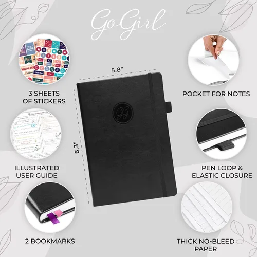 Miniatura 2 de GoGirl Planificador de Presupuesto – Organizador Mensual de Planificación Financiera, Libro de Presupuesto. Cuaderno de Seguimiento de Gastos, Negro