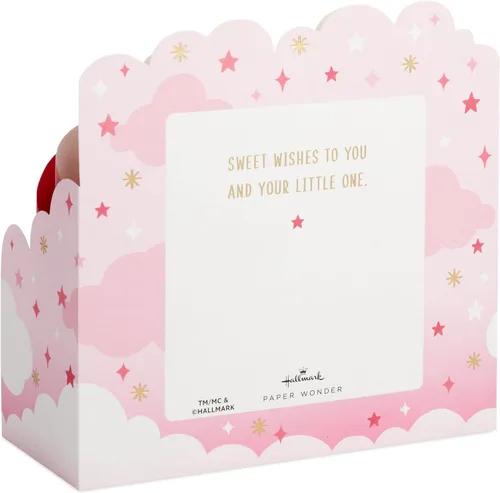 Miniatura 2 de Hallmark Paper Wonder - Tarjeta desplegable para bebé niña (globos rosados) para baby shower, padres primerizos, felicitaciones