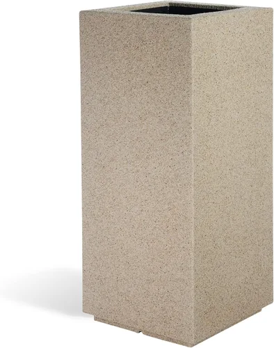 Miniatura 16 de PolyStone Kensington - Maceta con pedestal, 16 x 16 x 36 pulgadas, caja alta y ligera para interiores y exteriores, para porche, resina moderna