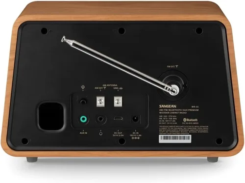 Miniatura 4 de Sangean WR-55 AM/FM/Bluetooth/AUX Radio de gabinete de madera analógica premium edición 50 aniversario
