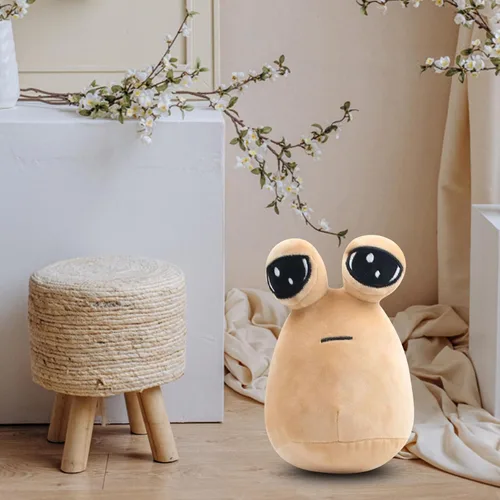 Miniatura 5 de BULINGNA Lindo peluche de Pou de dibujos animados, juguete de peluche de Alien Pou, regalo de cumpleaños para niños y adultos