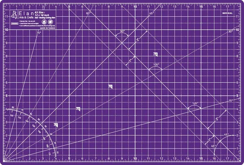 Miniatura 2 de Alfombrilla de Corte Elan A3 Rosa y Púrpura, Alfombrilla de Corte Autorreparable 30,5 x 46 cm, Tabla de Corte de Manualidades Rosa de 5 Capas, Tabla