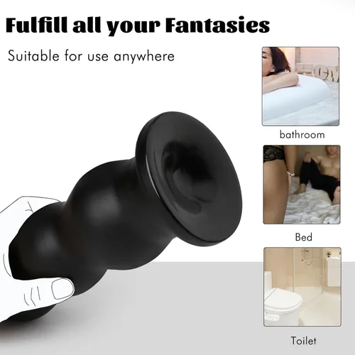 Miniatura 5 de Entrenador de tapón anal: enorme consolador anal grueso con tapón de 3 cuentas, dilatador de ano, bola anal, masaje de próstata, juguetes sexuales