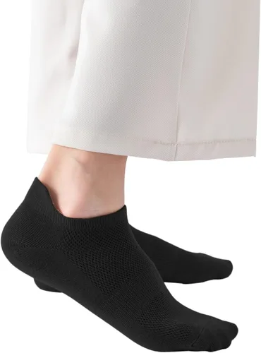 Miniatura 4 de ACCFOD Calcetines de tobillo para mujer, calcetines atléticos de corte bajo con lengüeta, 6 pares