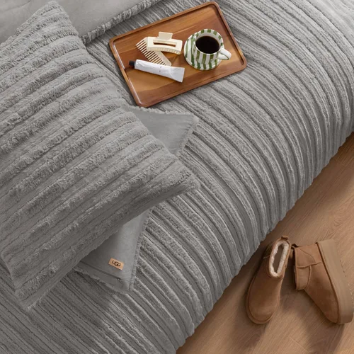 Miniatura 6 de UGG Juego de edredón Full/Queen con 2 fundas de almohada, ropa de cama de pelo sintético suave, cálido, edredón alternativo de plumón lavable