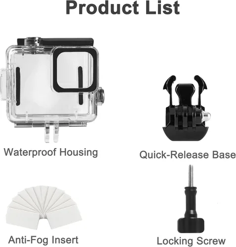 Miniatura 7 de OKFUN Funda protectora de buceo impermeable para Go Pro Hero 4K, 196 pies/196.9 ft, carcasa duradera para buceo subacuático, esnórquel, surf