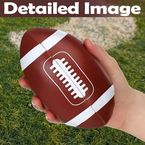Miniatura 3 de Pelota de fútbol suave suave de 6 pulgadas, mini fútbol marrón pequeño para jugar en interiores, juego de atrapado, decoración deportiva, accesorios