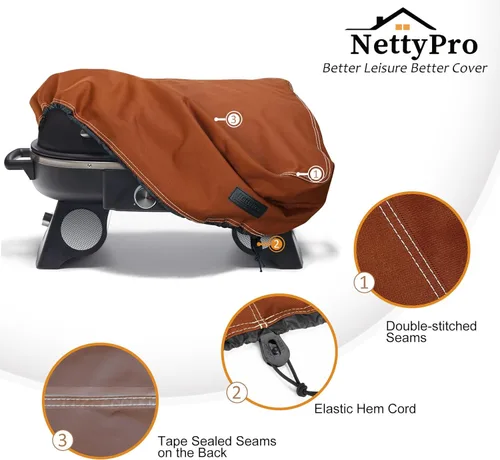 Miniatura 4 de NettyPro Cubierta de Plancha para Plancha de Mesa de 22 Pulgadas y 17 Pulgadas, Impermeable, Resistente, Portátil, Cubierta de Plancha de Propano
