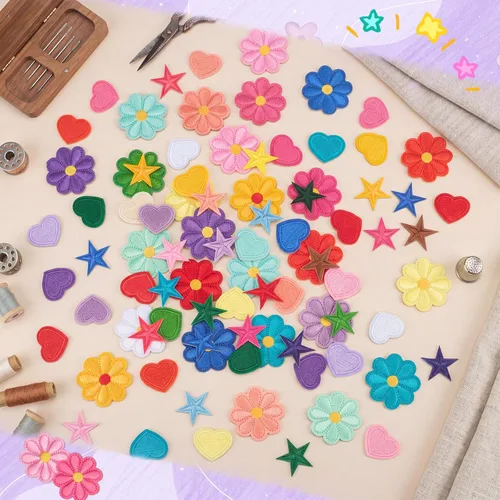 Miniatura 7 de 156 Pcs Glitter Self Adhesive Letters Chenille Clothing Patches Embroidered Repair Fuzzy Patches Alphabet Gold Trimmed Preppy Clothing Badges Sewing
