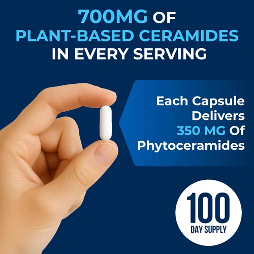 Miniatura 4 de We Like Vitamins Phytoceramides 700mg - 200 cápsulas totalmente naturales sin trigo y a base de plantas - Suplemento de fitoceramida - Suplemento