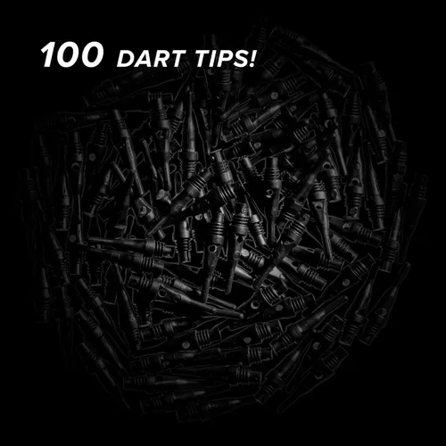 Miniatura 3 de Viper Dart accesorio suave para punta de dardos Tufflex (supercorto) 2BA, en paquete de 100 y 1000 unidades 2-Negro