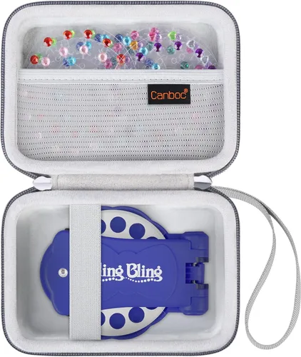 Canboc Estuche de transporte para kit de inicio de diamantes Blinger, caja de colección Blinger Spark, accesorios de malla de bolsillo, gris (solo