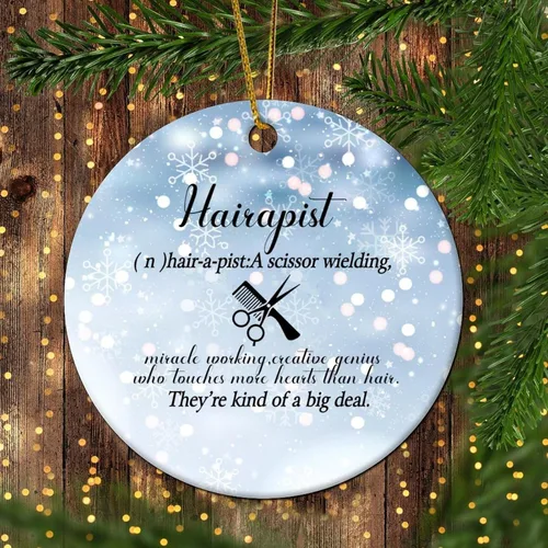 Miniatura 14 de Hairapist - Adornos de Navidad 2023 Definición de hairapista, decoraciones navideñas para árbol Descripción de la palabra Adornos únicos colgantes