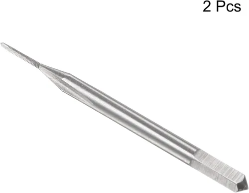 Miniatura 3 de uxcell - Grifos métricos de máquina M0.8 x 0.2mm H2 de acero de alta velocidad con 3 hélices rectas para roscado de tornillos, herramienta