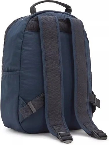 Miniatura 16 de Kipling Mochila pequeña Seoul para mujer, duradera, correas acolchadas para el hombro con funda para tableta, bolsa, Firma Emb, Mochila para tableta