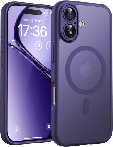 Miniatura 175 de TOCOL Funda magnética 3 en 1 para iPhone 14 Pro, mejorada [protección completa de cámara] con 2 protectores de pantalla, funda de grado militar Azul