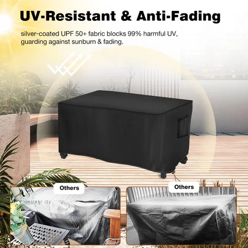 Miniatura 7 de Saking Funda para Tanque de Propano Compatible con Tanque de Propano Cuadrado de 20 libras, Funda Impermeable para Mesa Auxiliar de Almacenamiento