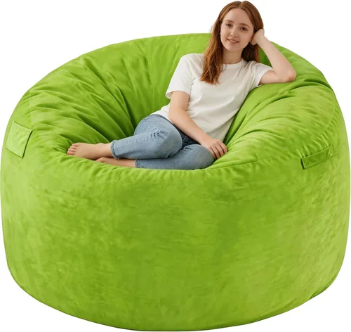 Miniatura 9 de Silla de Puf de 3 Pies, Sillas de Puf Cómodas con Relleno de Espuma Viscoelástica, Sofá de Puf Esponjoso con Funda de Terciopelo Holandés, Sillas