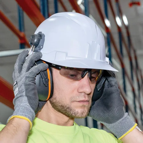Miniatura 9 de Klein Tools 60532 orejeras con tapa y accesorio para casco de seguridad, 26dB NRR para construcción, fabricación, mantenimiento