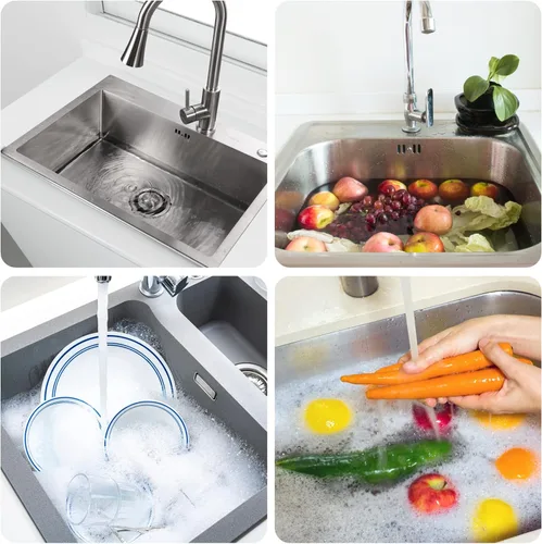 Miniatura 7 de RQYEKDO Tapón para fregadero de cocina, acero inoxidable de 3-1/2 pulgadas, cubierta universal para desagüe de brida de eliminación de basura, apto