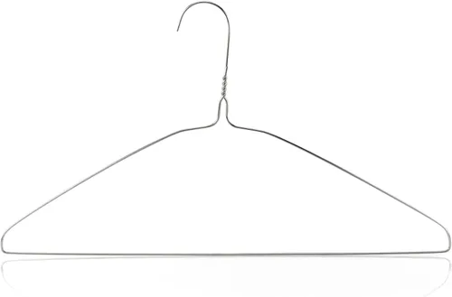 Miniatura 2 de HANGERWORLD Perchas de alambre de metal plateado de 16 pulgadas de calibre 13 para ropa (20 unidades)