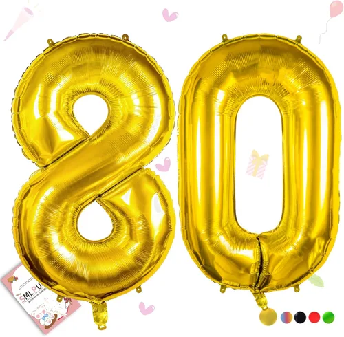 Miniatura 118 de Globos de números de 40 pulgadas del 0 al 9 dorados grandes del número 0, globos digitales para suministros de decoración de celebración de fiesta