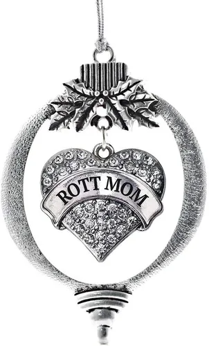 Miniatura 244 de Inspired Silver Adornos festivos de dije de corazón pave de plata con circonitas cúbicas