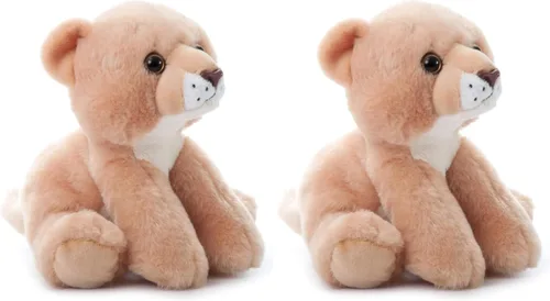 Miniatura 10 de The Petting Zoo Peluche de leona, regalos para niños, animales salvajes del zoológico Onez, juguete de peluche de leona de 9 pulgadas